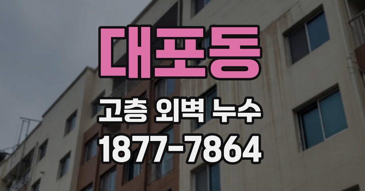 대포동 고층 외벽 누수