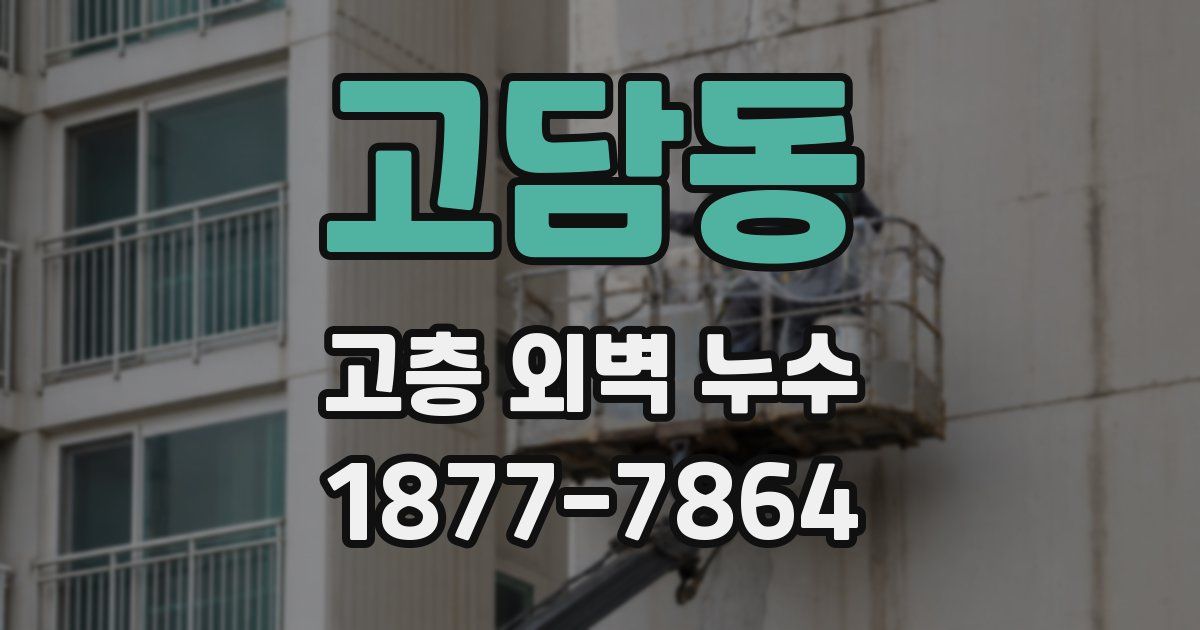 고담동 고층 외벽 누수