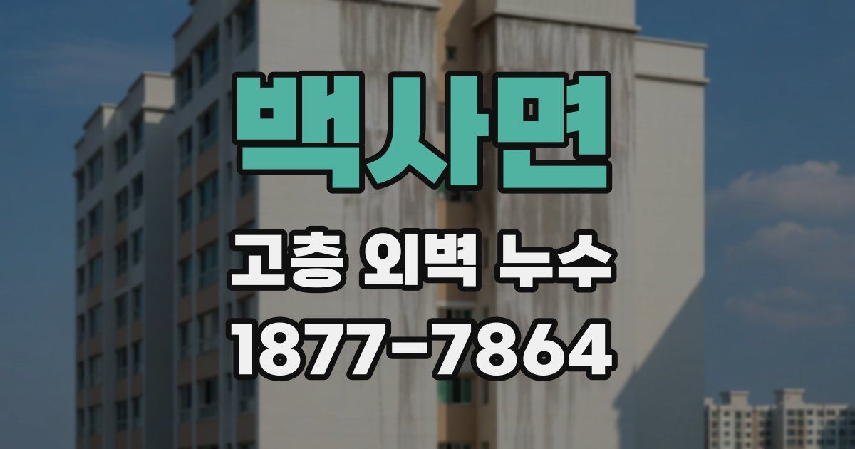 백사면 고층 외벽 누수