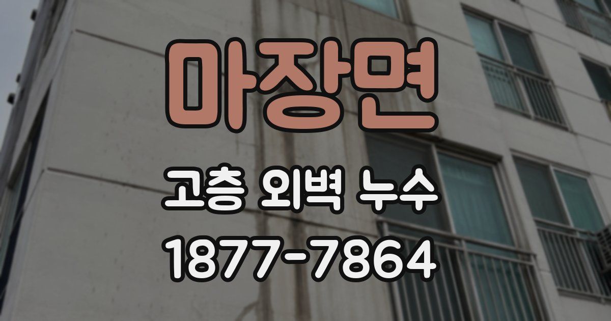 마장면 고층 외벽 누수