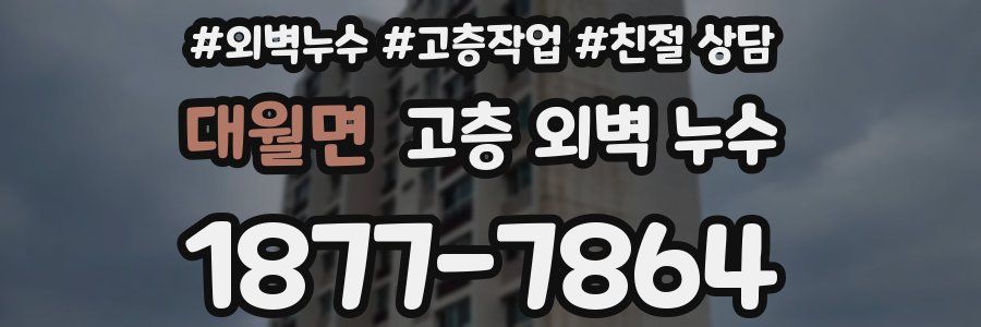 대월면 고층 외벽 누수