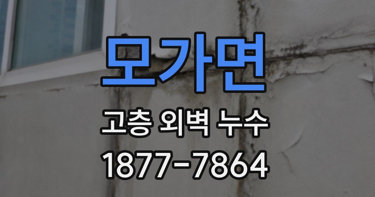 모가면 고층 외벽 누수