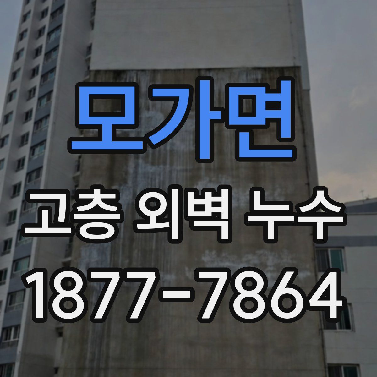 모가면 고층 외벽 누수