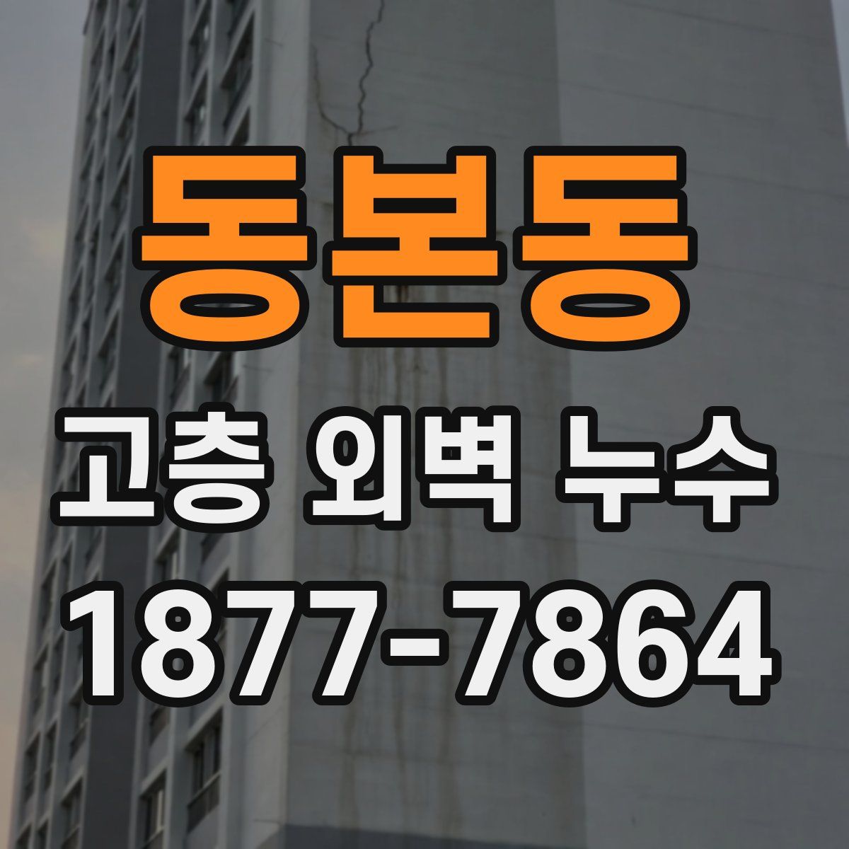 동본동 고층 외벽 누수