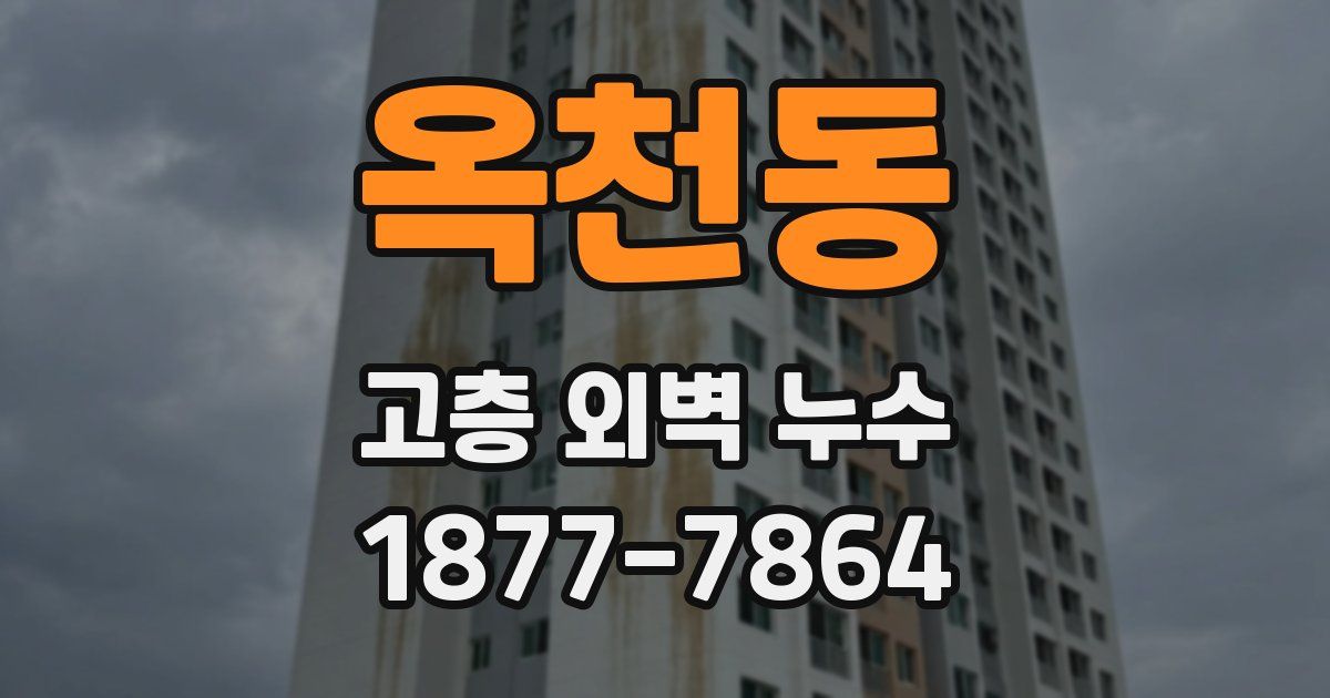 옥천동 고층 외벽 누수