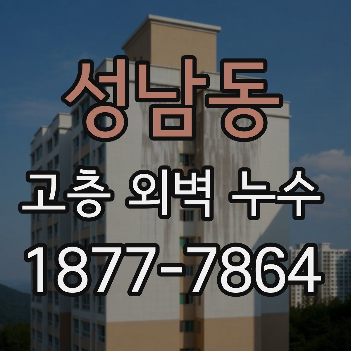 성남동 고층 외벽 누수