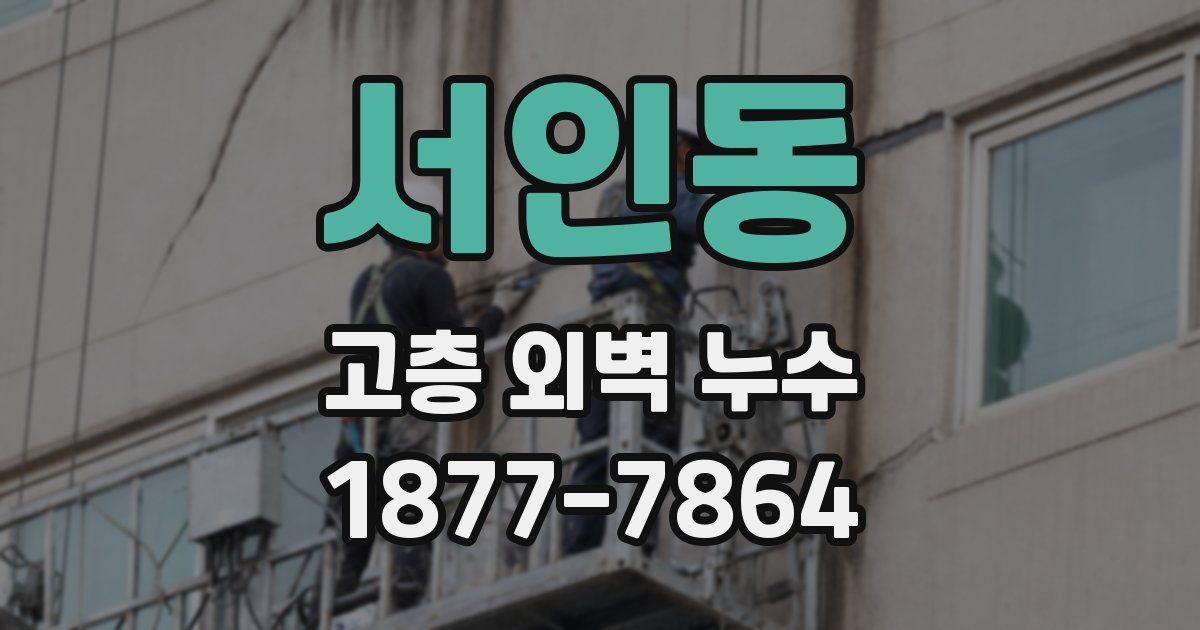 서인동 고층 외벽 누수