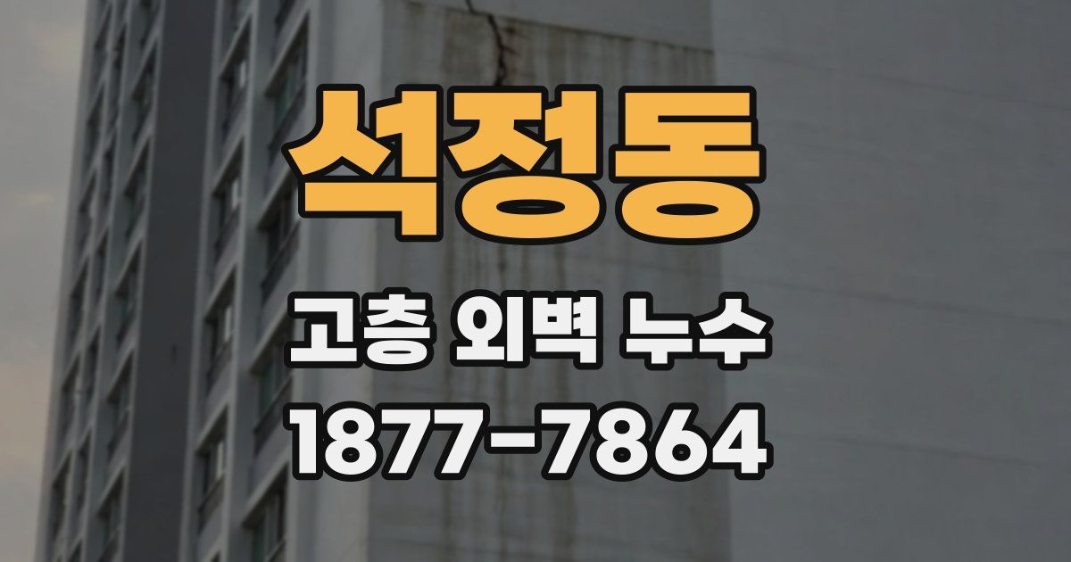 석정동 고층 외벽 누수