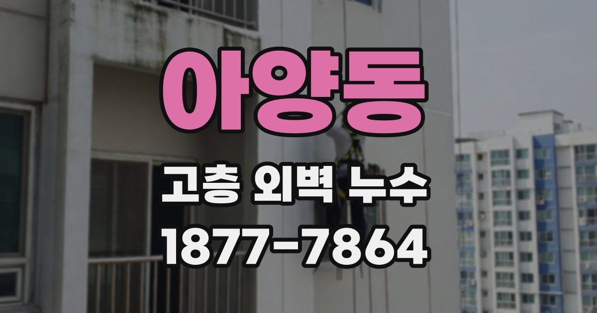 아양동 고층 외벽 누수