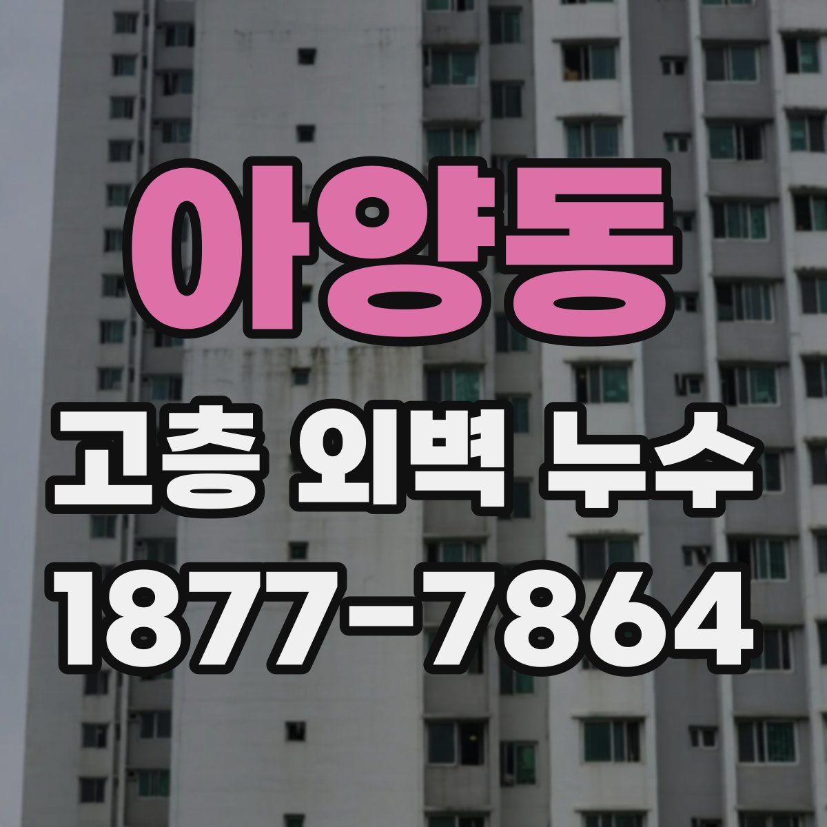 아양동 고층 외벽 누수