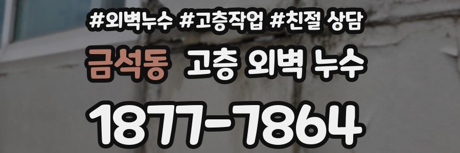 금석동 고층 외벽 누수