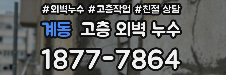 계동 고층 외벽 누수