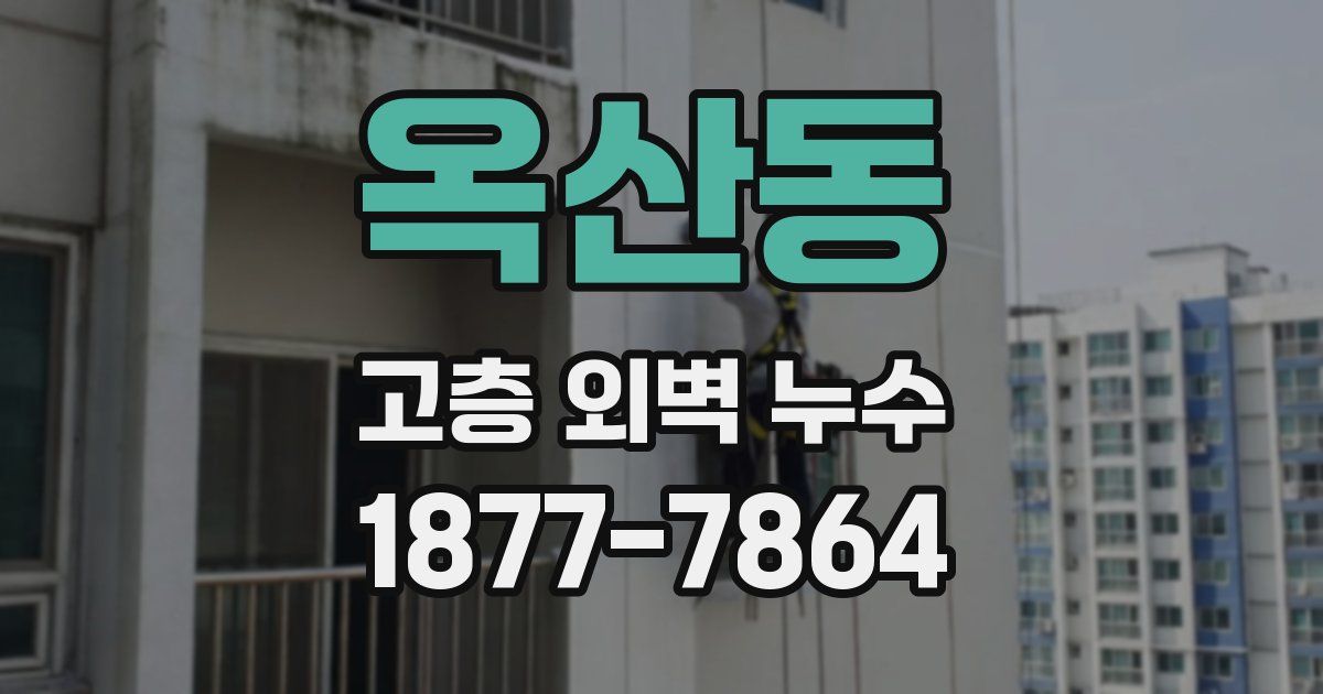 옥산동 고층 외벽 누수