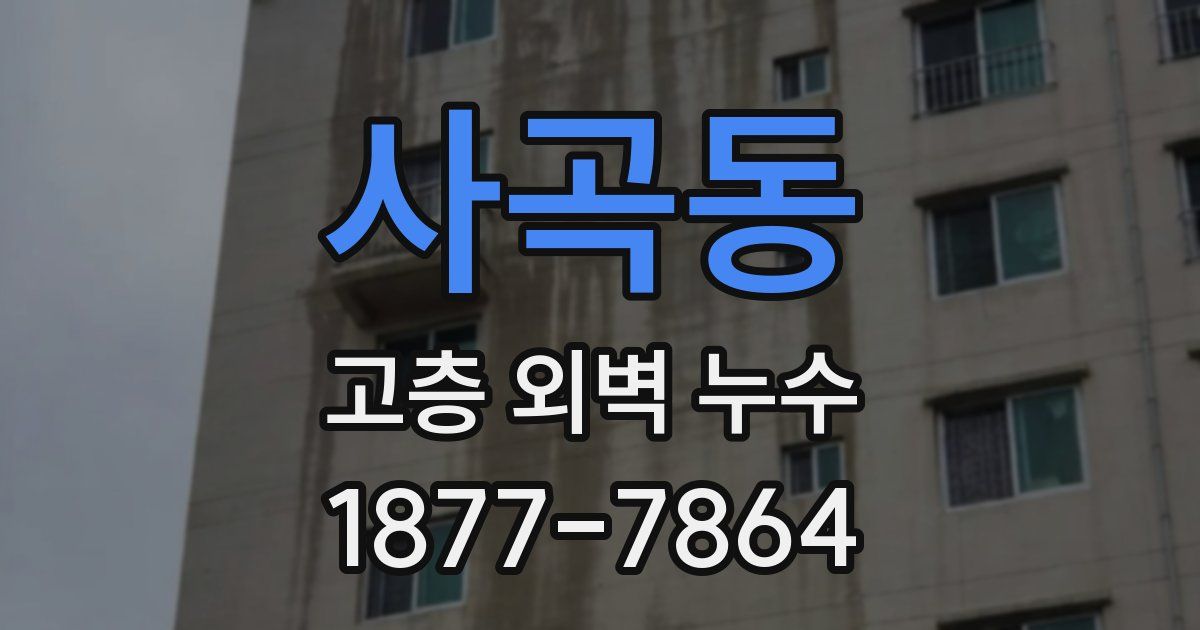 사곡동 고층 외벽 누수