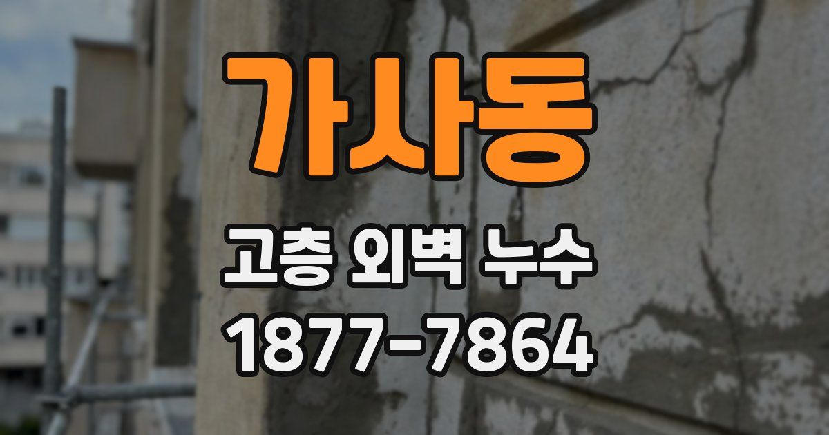 가사동 고층 외벽 누수