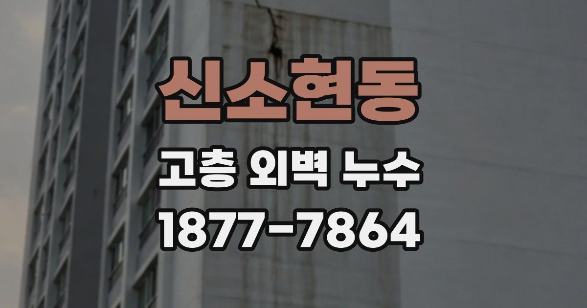 신소현동 고층 외벽 누수