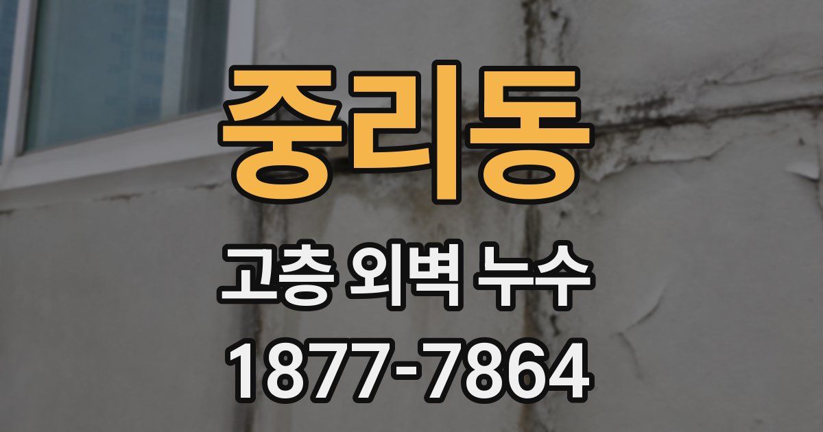 중리동 고층 외벽 누수