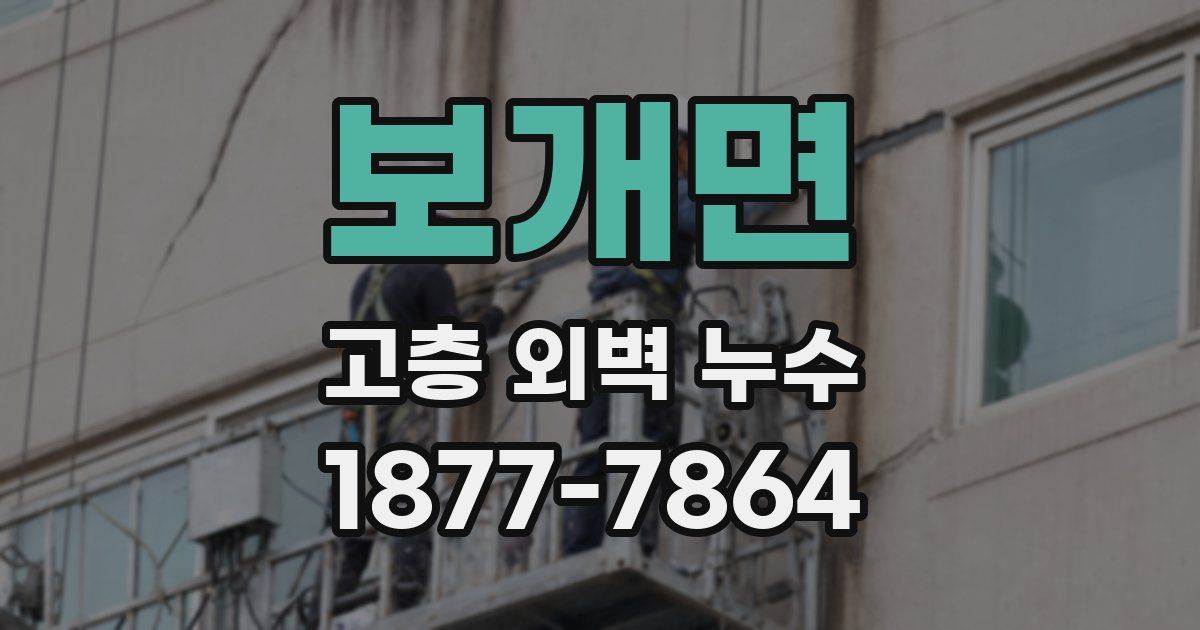 보개면 고층 외벽 누수