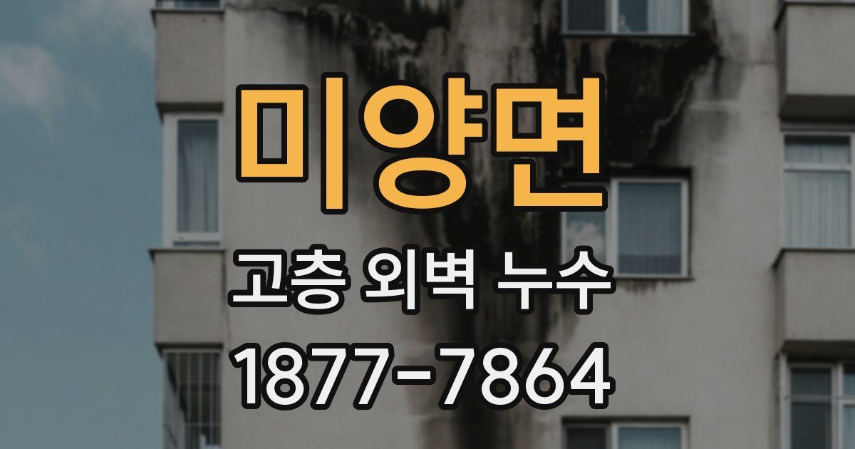 미양면 고층 외벽 누수