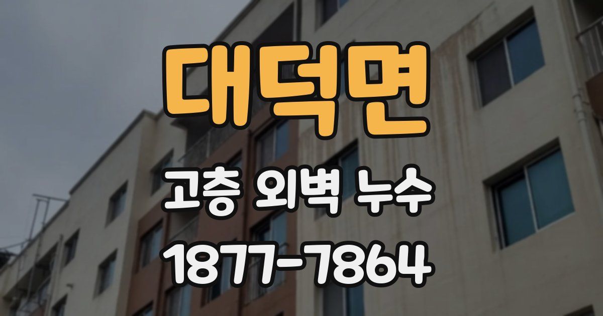 대덕면 고층 외벽 누수