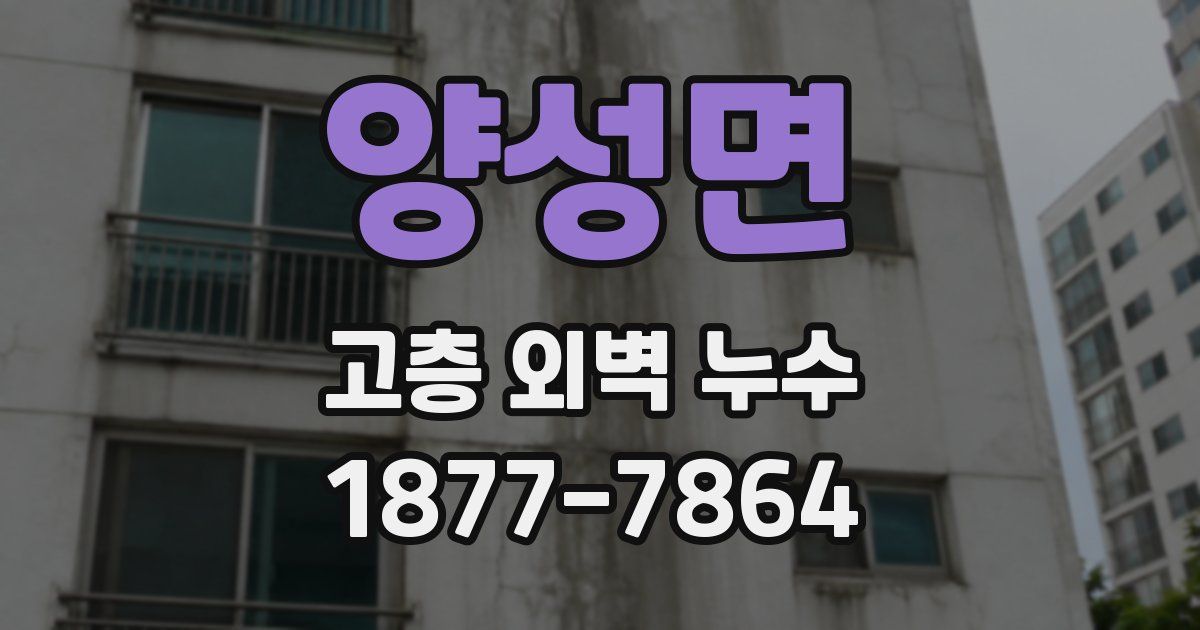 양성면 고층 외벽 누수