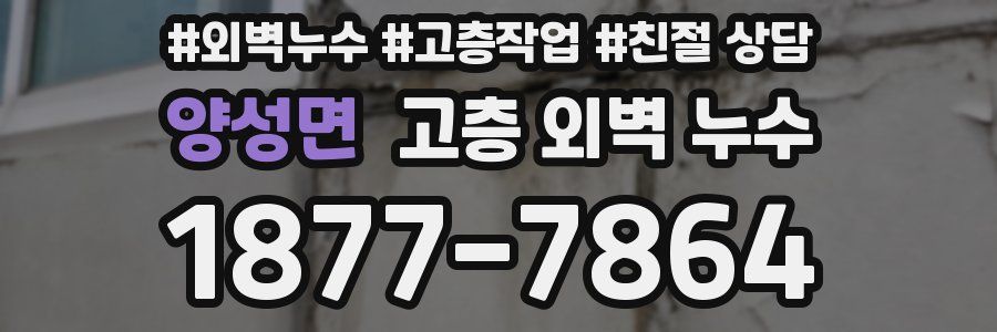 양성면 고층 외벽 누수