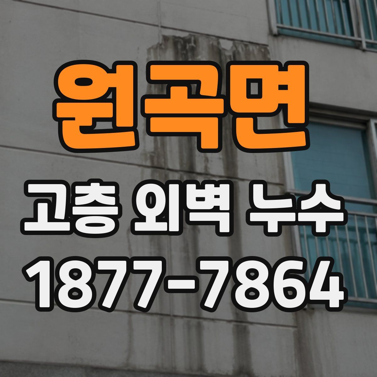 원곡면 고층 외벽 누수