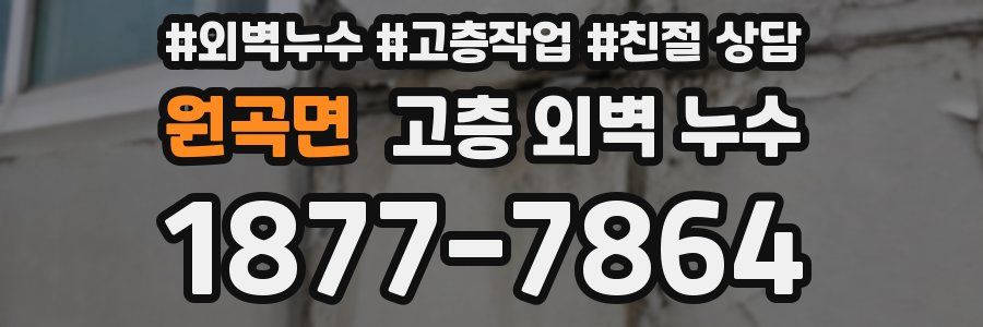 원곡면 고층 외벽 누수