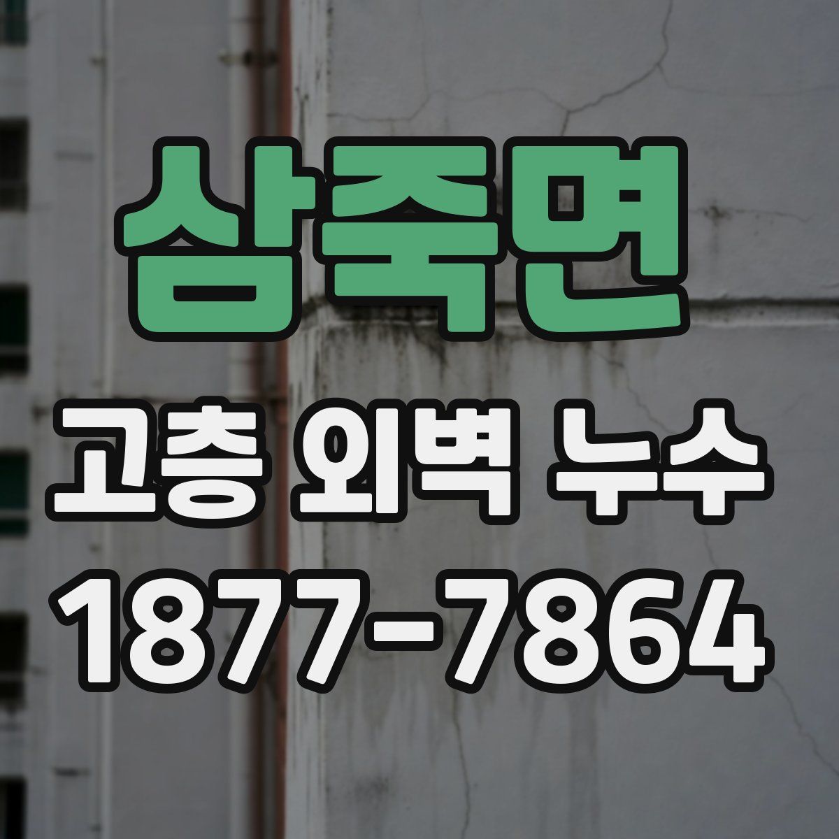 삼죽면 고층 외벽 누수