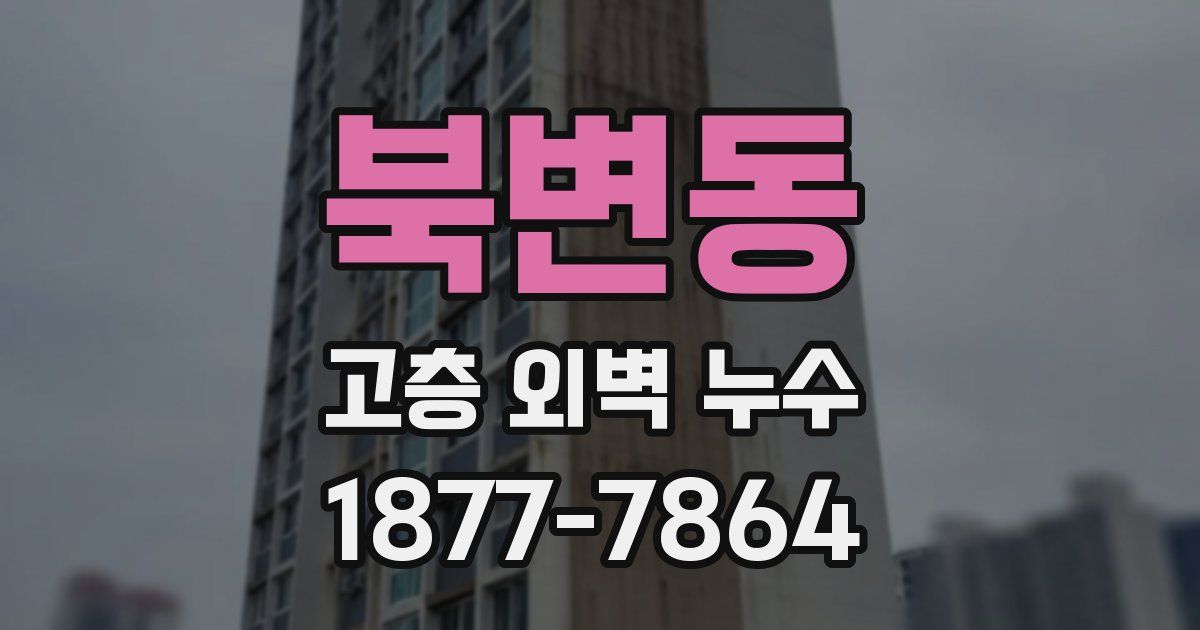 북변동 고층 외벽 누수