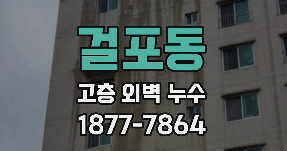 걸포동 고층 외벽 누수