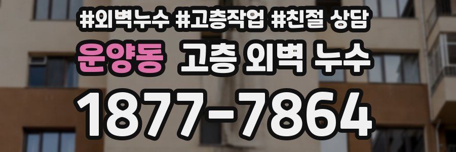 운양동 고층 외벽 누수