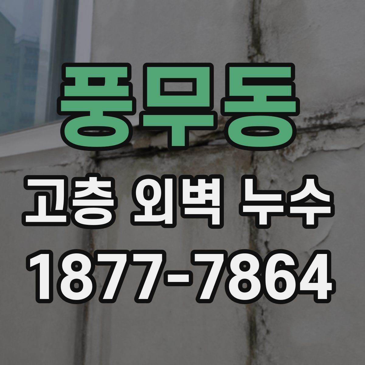 풍무동 고층 외벽 누수 마감재 손상 여부 확인하기