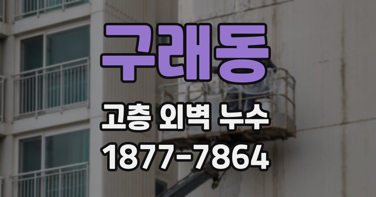 구래동 고층 외벽 누수