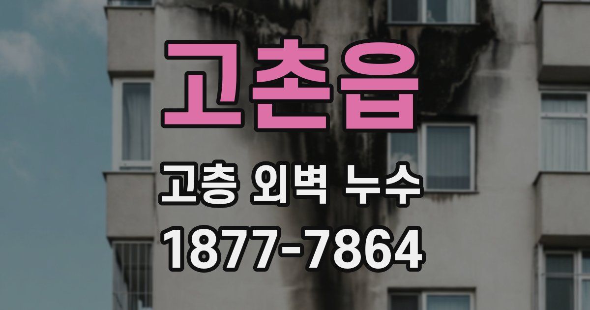 고촌읍 고층 외벽 누수