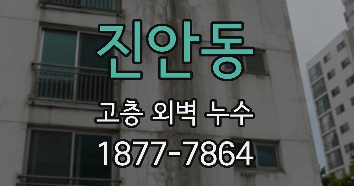 진안동 고층 외벽 누수