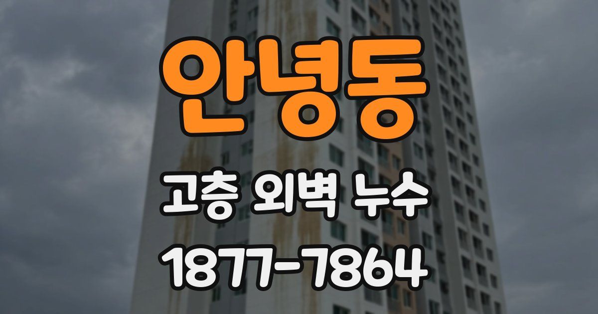 안녕동 고층 외벽 누수