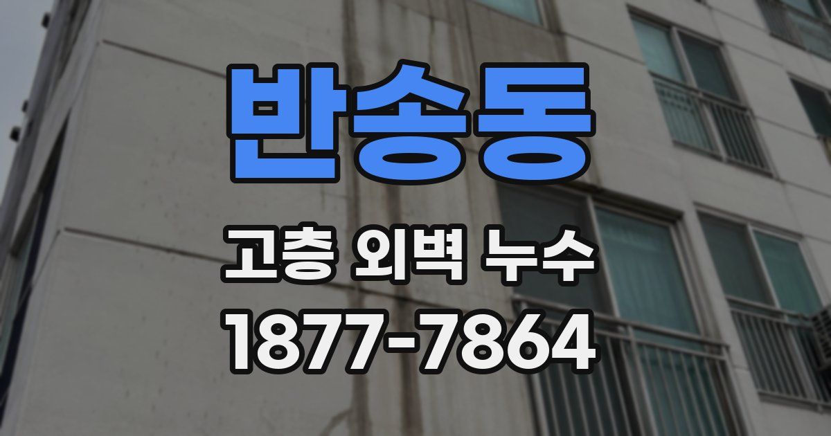 반송동 고층 외벽 누수