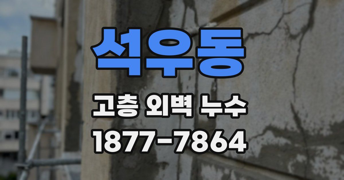 석우동 고층 외벽 누수