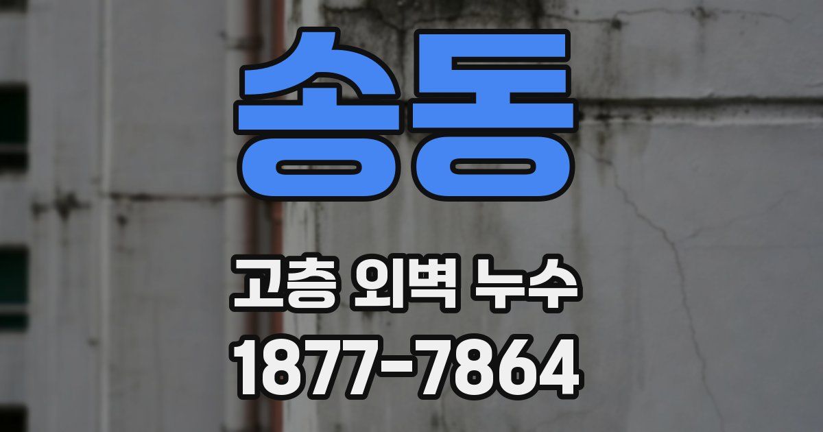 송동 고층 외벽 누수