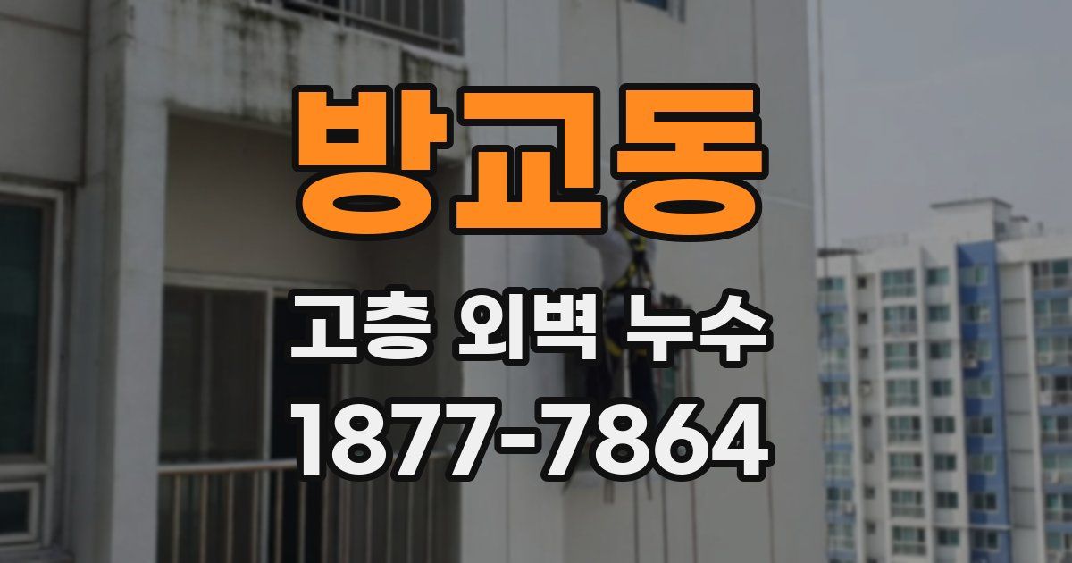 방교동 고층 외벽 누수