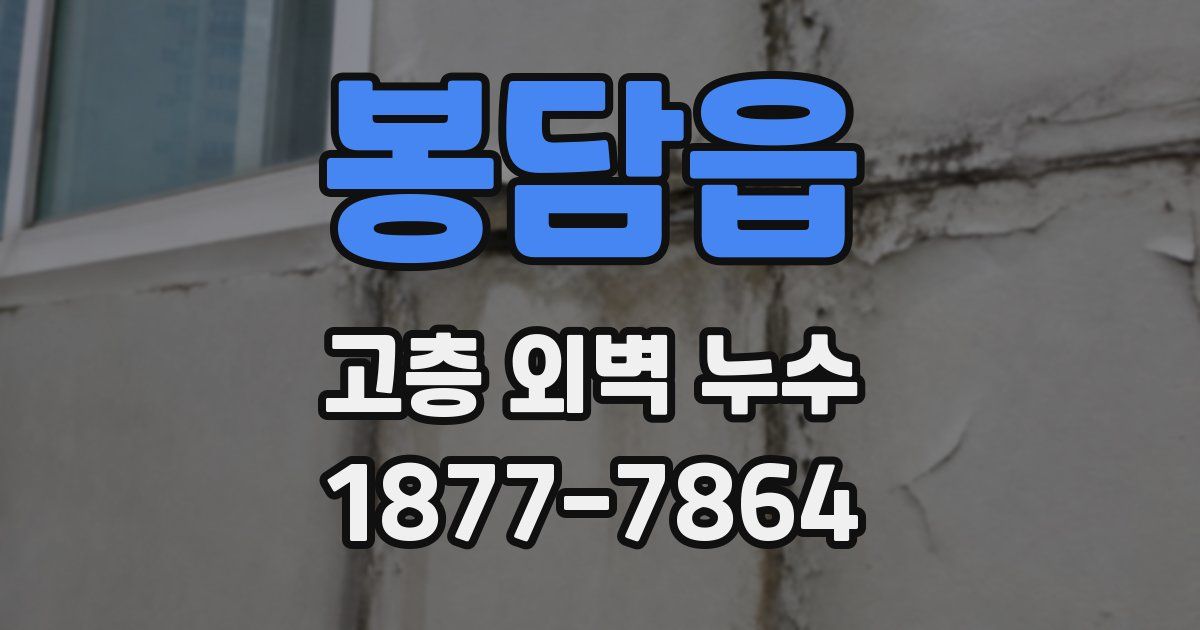 봉담읍 고층 외벽 누수