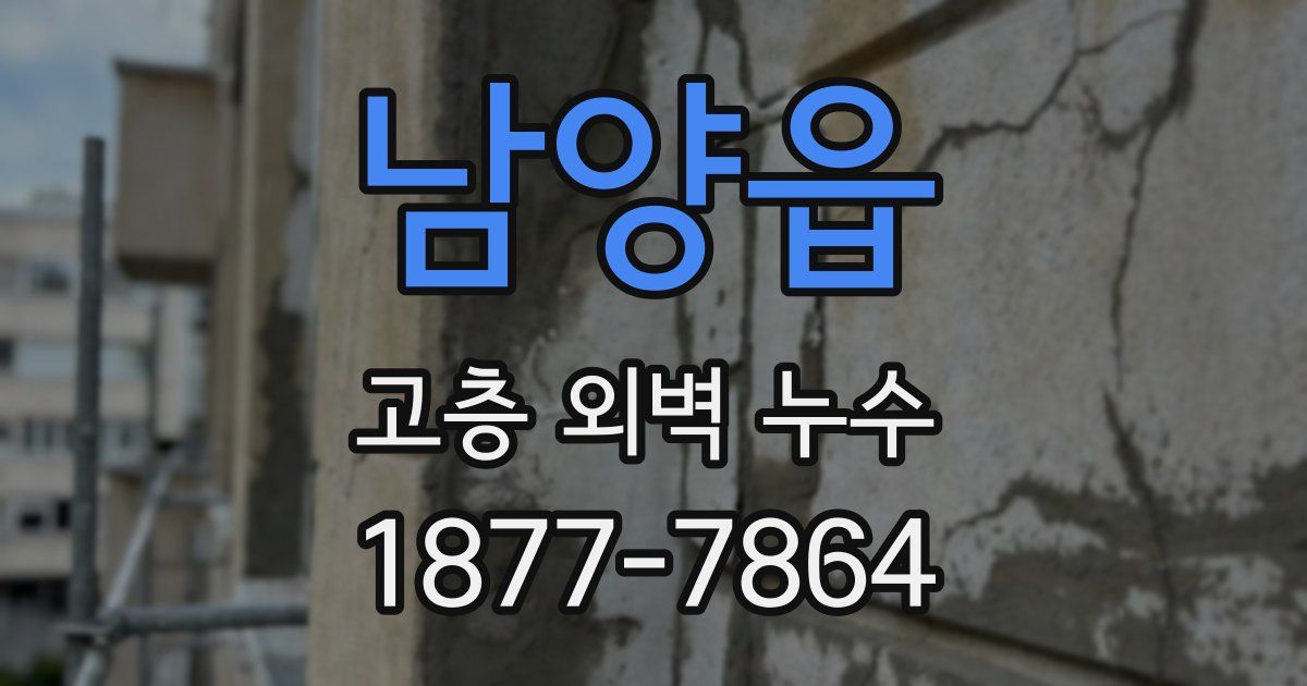 남양읍 고층 외벽 누수