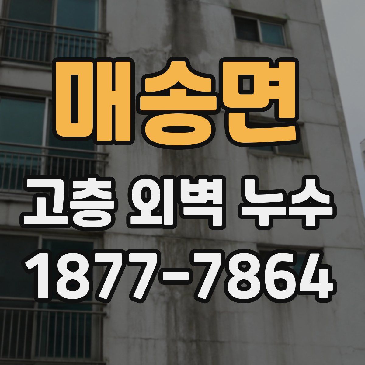 매송면 고층 외벽 누수