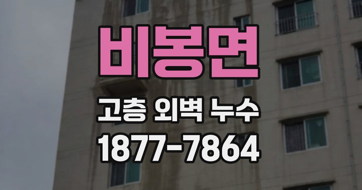 비봉면 고층 외벽 누수