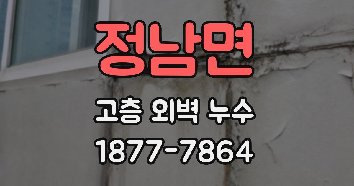 정남면 고층 외벽 누수