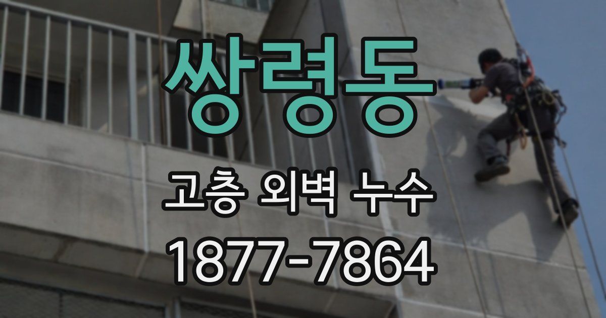 쌍령동 고층 외벽 누수