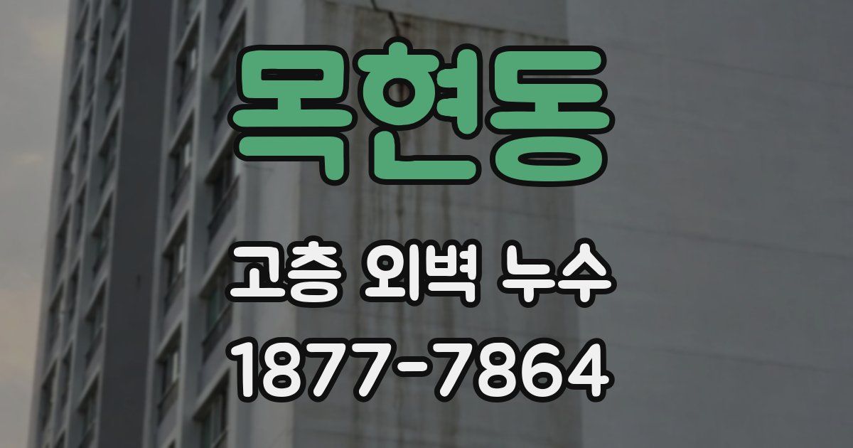 목현동 고층 외벽 누수