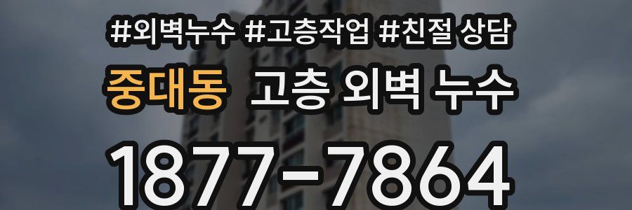 중대동 고층 외벽 누수