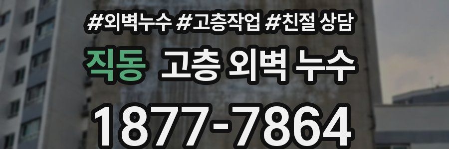 직동 고층 외벽 누수
